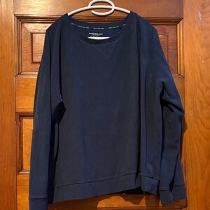 Marc New York Blue Gray Pullover Ribbed Sweatshirt